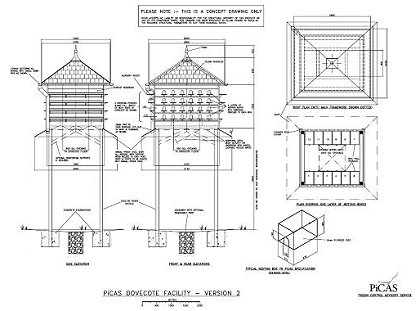 Concept drawing of a PiCAS recommended dovecote